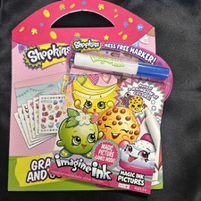 Libro Shopkins Grab and Go & Imagine Ink libro con marcador nuevo