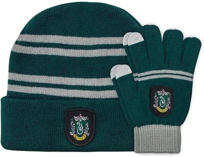 Harry Potter Beanie Hat & Gloves Slytherin