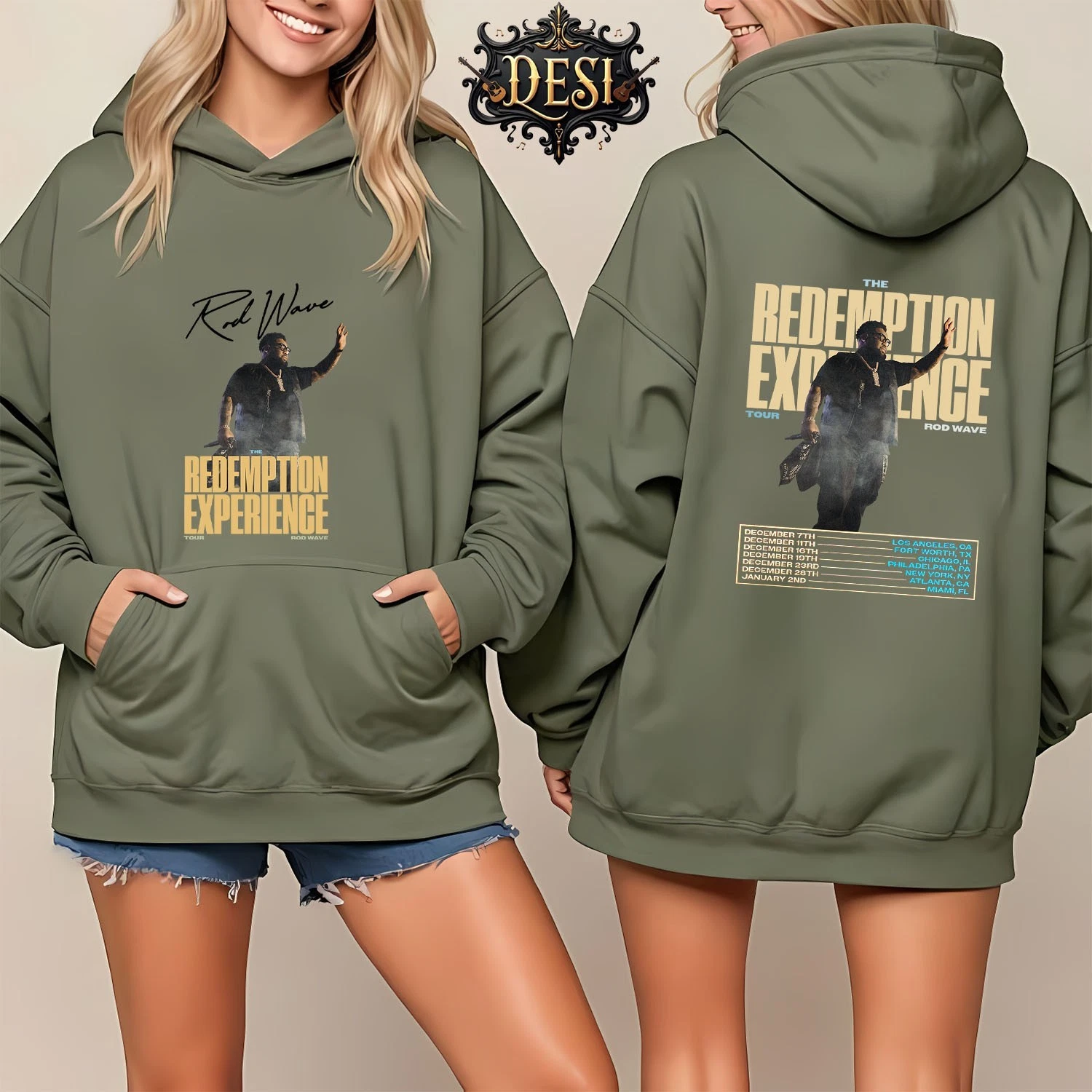 Rod Wave The Redemption Experience Tour 2025 Hoodie