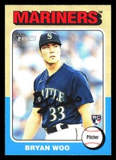 2024 Topps Heritage #245 Bryan Woo Seattle Mariners Rookie