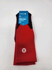 Stance NBA 559 Basketball Crew Socks Red Men Size 9-12 Large Player Exclusive