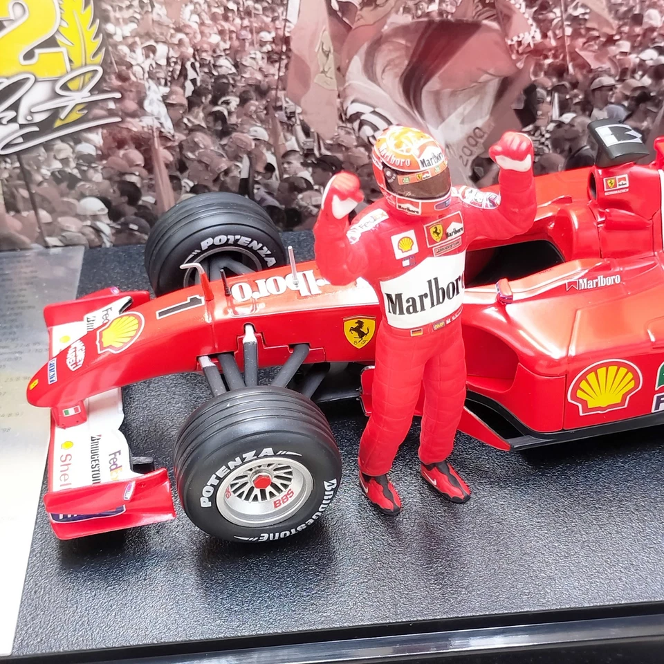 Hot Wheels 1/18 Ferrari F2001 Michael Schumacher Belgie GP Marlboro Figure 55698 - Image 2 of 4