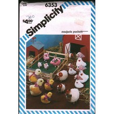Simplicity 6353 Marjorie Puckett Barnyard Ani...