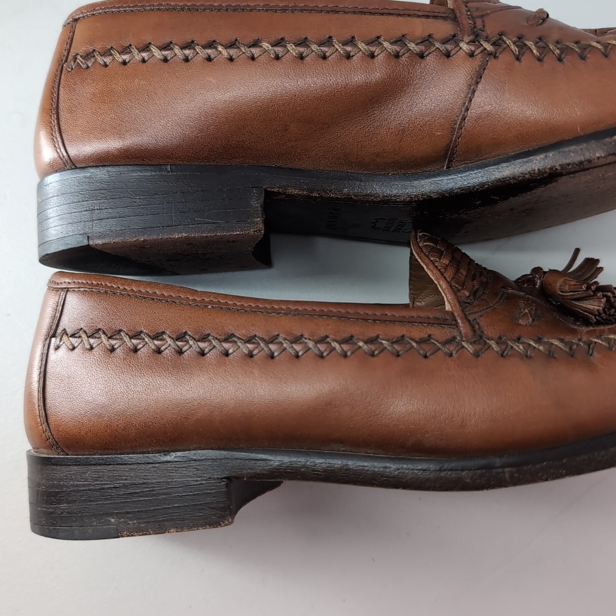 DOMANI Men\'s Brown Leather Tassel Kiltie Loafer Dress Shoes Size 8.5 M Men Brown Tassel Kilt Loafer | Handsewn Company main image 2