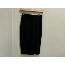 Womens Black Pencil Skirt Midi Length Stretch Work Office Professional Wear