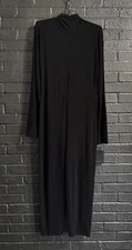 NORMA KAMALI Black Hooded Zipper Straight Leg Jumpsuit RARE 