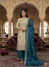 Classic Designer Silk Kurta Palazzo With Dupatta For Wedding Party Wear