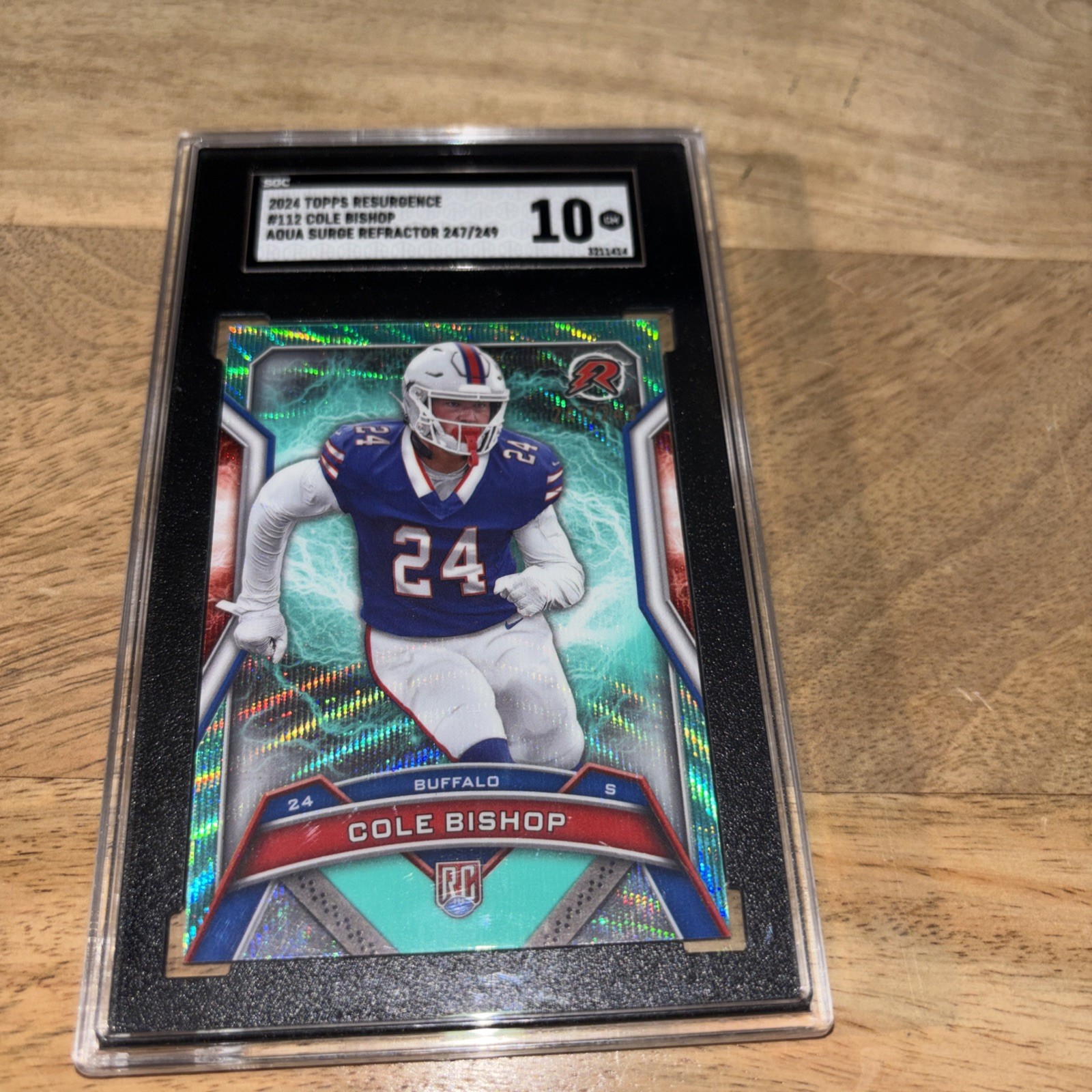Cole Bishop Topps Resurgence #112 Aqua Surge