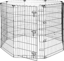 Foldable Octagonal Metal Exercise Dog Playpen, Indoor/Outdoor, Single Door, 8 Pa