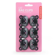 Kikkerland Black Cat Bag Clips