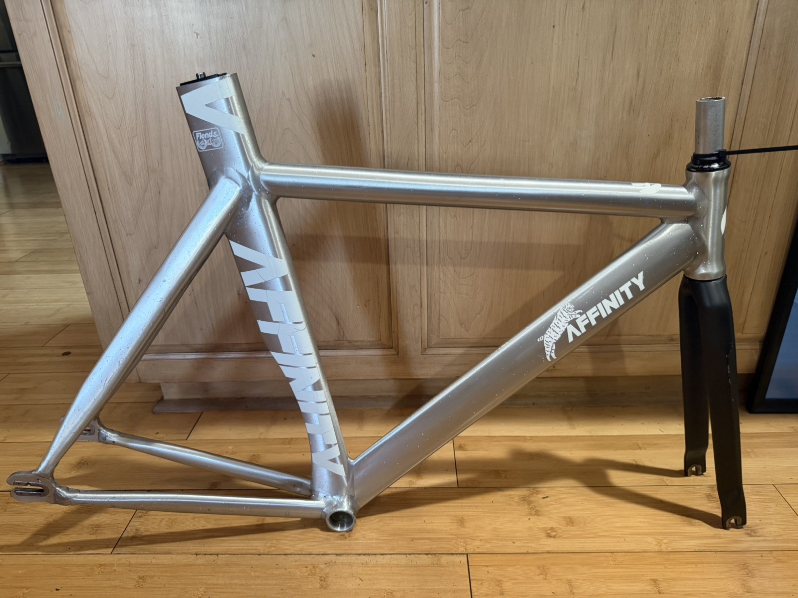 AFFINITY KISSENA Silver Aluminum Track Single Gear Bicycle Frame and fork 52cm 