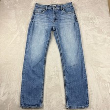 BKE Jeans Mens 34x31.75 Blue Tyler Straight Leg Medium Wash Stretch Distressed