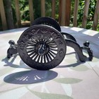 Antique Japanese Large Cast Iron Usubata Water Cart VASE STAND w/Child Figures — photo 4