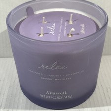 Candle Lavender Jasmine Chamomile Scented 4-Wick Spa Jar Candle 40.2oz New