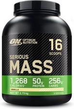 Optimum Nutrition Serious Mass Protein Powder Vanilla Flavour 2.73kg Weight Gain 16.67 per kilo