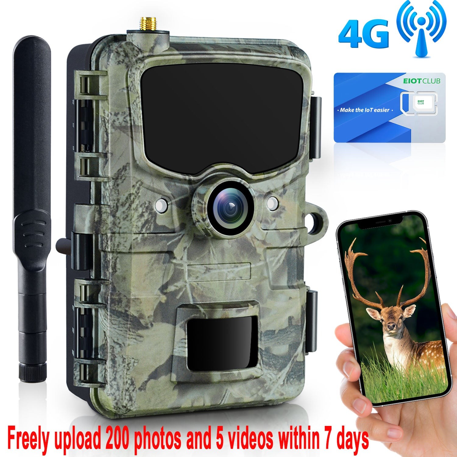 Campark 24MP 4G LTE Wireless Cellular Trail Camera Wildlife Game Cam Outdoor