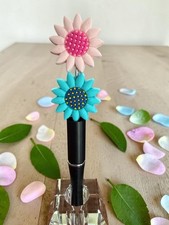 Focal For Beadable Pens, Keychains, Etc.-Flower Theme-2 Count