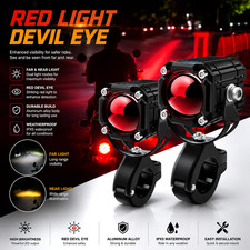 2x Motorcycle Led Headlight Fog Driving Spot Light Auxiliary Lamp White Yellow 2x Motorcycle Led Headlight Fog Driving Spot Light Auxiliary Lamp White Yellow