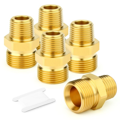 #ad #ad 5 PCS Brass M22 Pressure Washer Fitting M2214mm Male x 3 8 NPT Male $29.84
