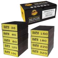 4-Sided Hand Sanding Block Sponge Variety Pack, Box of 18, 3.9" x 2.75" Wet/Dry