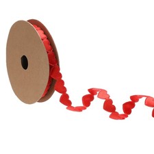 1 Inch x 10 Yards Love Heart Ribbon Embossing Heart Curling Ribbon Red