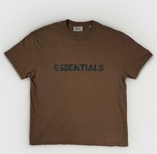 ESSENTIALS Fear of God Box Tee Shirt Mens M Chocolate Brown Oversized Streetwear