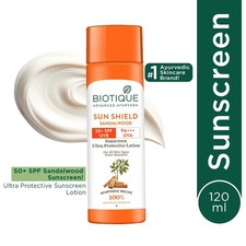 Biotique Bio Sandalwood Sunscreen Ultra Soothing Face Lotion, SPF 50  120ml