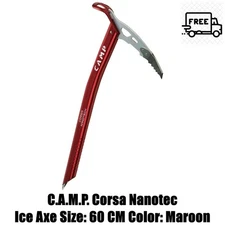 C.A.M.P. Corsa Nanotec Ice Axe Size: 60 CM Color: Maroon