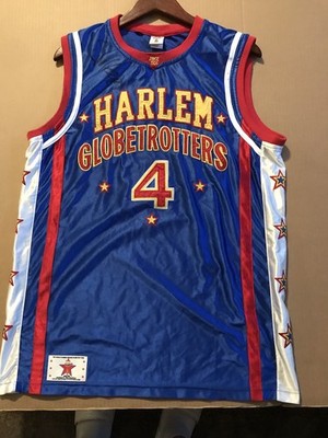 Vintage Style Harlem Globetrotters Jersey Size Medium #4 Flight Time Autographed
