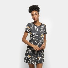 Adidas x Farm Rio Tennis Dress Butterfly Print Short Sleeve  Black Size M Logo