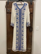Handmade Moroccan Kaftan Dress Arabic Abaya Very Fancy Long Gown rhinestone