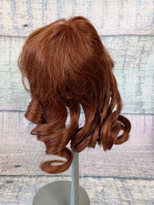 Playhouse YVETTE Doll Wig Human Hair Size 12-13 Light Brown Long Curls Bangs