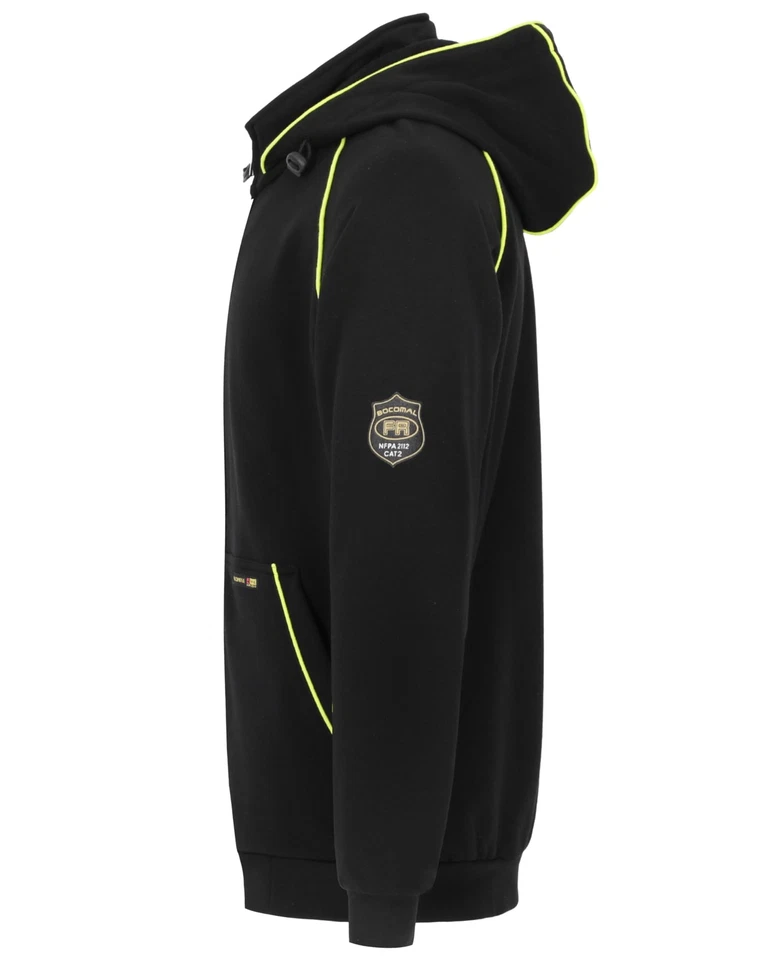 FR Hoodies 12oz Heavyweight Cotton Fleece Zipper Front Flame Resistant Contra... - Image 4 of 4