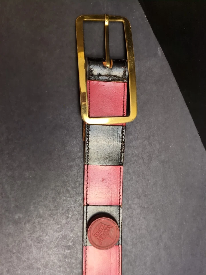 Diseño de cinturón vintage años 50 a cuadros en tablero de ajedrez - appx 30" Foto 4 de 4