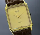 Vintage [Exc+5] SEIKO Dolce 7731-5210 Gold Dial Quartz Men's Watch From JAPAN