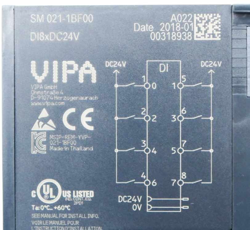 VIPA SM 021-1BF00 E:03 Digital Input + VIPA CM 001-0AA00 E:02 -used/attn-