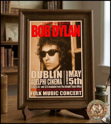 Bob Dylan Dublin 1966 Repro Tour Poster Foto - 12''x8''