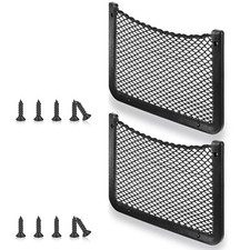 2 Pack Car Storage Net Bag Phone Mesh Net Holder Pocket Organizer, 12x7.9 Inch