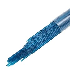 5333 Deep Aqua Blue Transparent  Stringers Full Tube Oceanside 96 COE Glass
