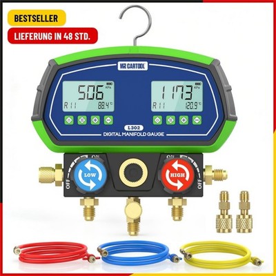 MR CARTOOL Digital Monteurhilfe L302 Kältemittelanzeige HVAC Kältemittel Messger