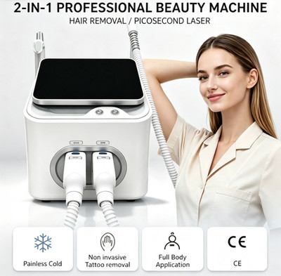 Mecavie 4-Wavelength 2-in-1 Laser RF Salon Device Hair Tattoo Pigment Removal