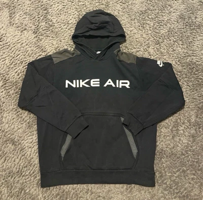 Nike Air Herren Hoodie Kapuzenpullover Schwarz Gr. L Logo Langarm - Bild 1 von 3