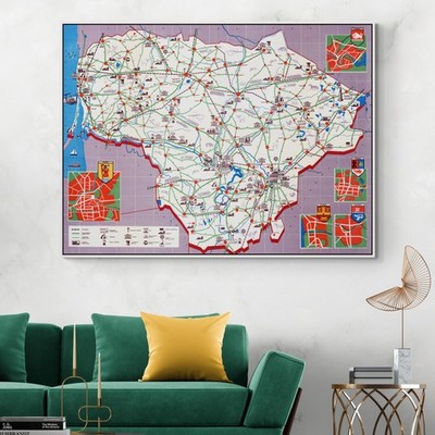 1969 Lithuania Map   Soviet Baltic State Borders & Eastern Bloc Influence