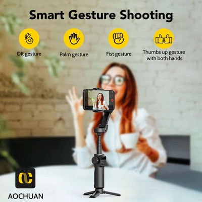Smart X2 3-Axis Smartphone Gimbal Stabilizer Extension Rod iPhone Android