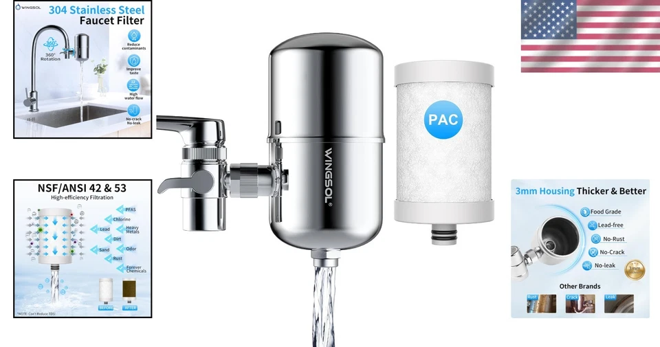 Stainless Steel Water Filter Faucet NSF 42 & 53 - Image 2 of 4