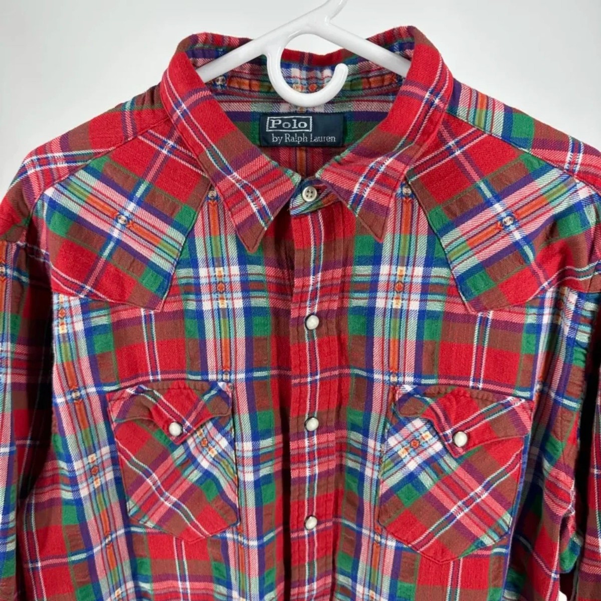 Chief Keef Polo Ralph Lauren Western Flannel Button Shirt W/ Pearl