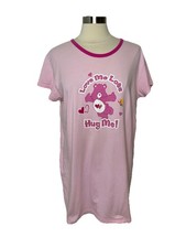 Vtg 80s 90s Care Bears Sleep Shirt Pajama Nightgown   Love Me Lots  Hug Me OS