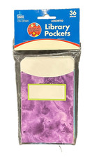 CARSON-DELLOSA Assorted Colored Library Pockets 36 pieces SEALED