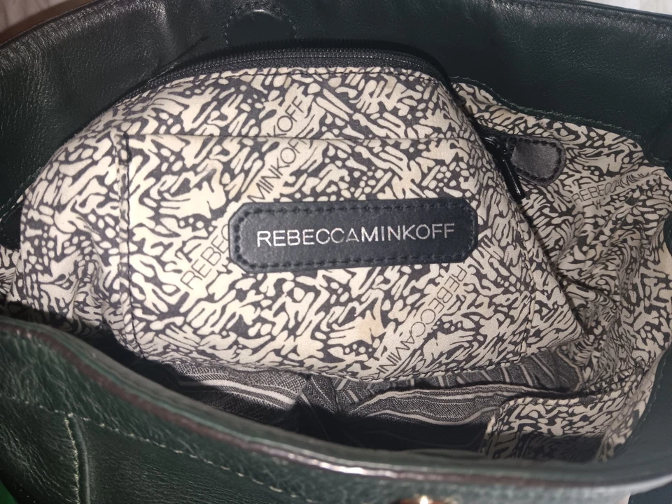 Bolso Bandolera Rebecca Minkoff Cazador Oscuro Cuero Verde Correa Foto 3 de 4