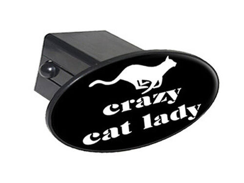 Crazy Cat Lady - 2&#034; Tow Trailer Hitch Cover Plug Insert